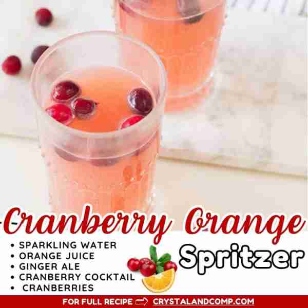 🍊CRANBERRY ORANGE SPRITZER This is refershing and perfect for the holidays. RECIPE IN THE COMMENTS