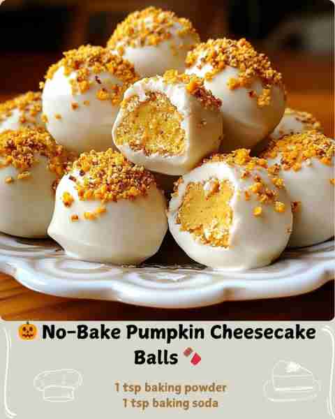 🎃 No-Bake Pumpkin Cheesecake Balls 🍫 Ingredients For the Cheesecake Balls 8 oz (226 g) full-fat cr...