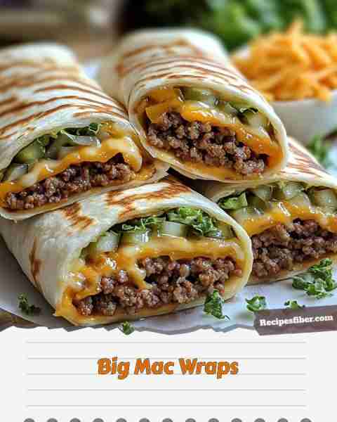 Big Mac Wraps 🍔 Transform your cravings into a healthier wrap! 📋 Ingredients - 1 pound lean gro...