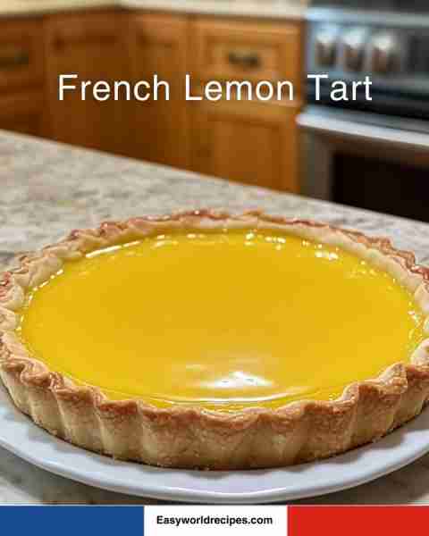 The Best French Lemon Tart! Make it with the recipe below 👇