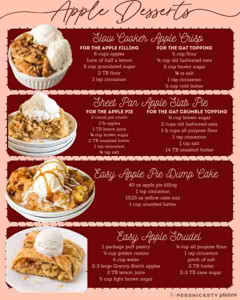 🍎🍏 APPLE DESSERTS 🍎🍏 Best served warm with ice cream 🤩🤩 🍏 SLOW COOKER APPLE CRISP 6 cups appl...