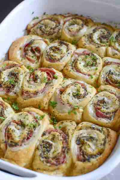 Ham and Cheese Pinwheels! 💖 Delicious for lunch appetizer or for dinner! Yummy Goodness! RECIPE BEL...