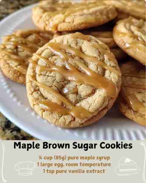 🍁 Maple Brown Sugar Cookies 🍂 Ingredients For the cookies: 2¼ cups (280g) all-purpose flour ½ tsp...