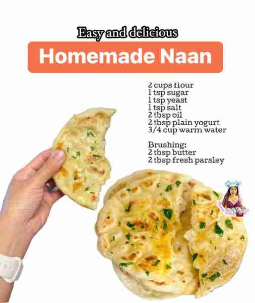 Homemade Naan Delicious, soft and chewy naan bread recipe for you to try. My family loves it. Brea...