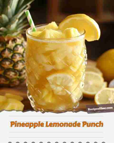 Pineapple Lemonade Punch 🍹 Refreshingly sweet and tangy drink! 📋 Ingredients - 3 cups cold wate...