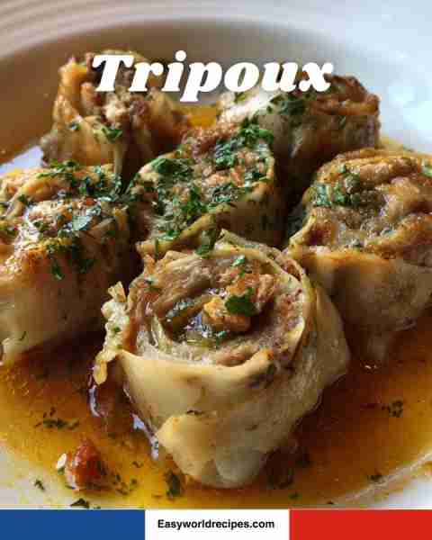 🥘🇫🇷 Tripoux A traditional dish from the Auvergne region made with lamb tripe stuffed with herbs, ve...
