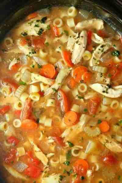 Slow Cooker Sicilian Chicken Soup! 💖💚 COMFORT FOOD AT IT’S BEST! RECIPE BELOW!