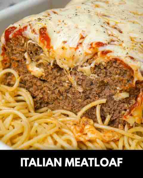Italian Meatloaf is a delicious two pound ground beef meatloaf recipe loaded with Italian seasoned b...