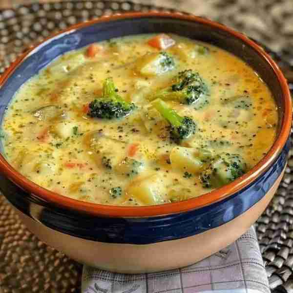 🥦 Creamy Broccoli & Potato Soup Ingredients: 1 tbsp butter or oil 1/2 onion, chopped 1 garlic clove...