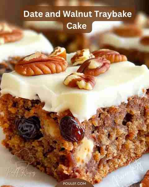 Date and Walnut Traybake Cake 🍰🌰 This moist and delicious traybake is a comforting treat, with the...