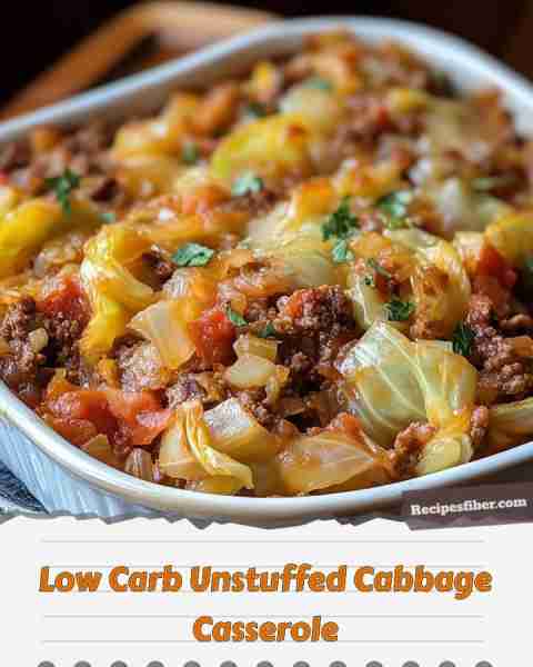 Low Carb Unstuffed Cabbage Casserole 🍲 A delicious twist on a classic dish! 📋 Ingredients - 1 l...
