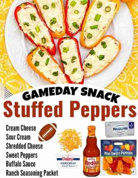 Mini Stuffed Peppers for the big game! 🏈