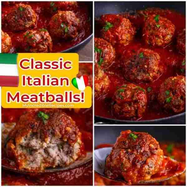 Incredible Classic Italian Meatballs! 🍝 Made like grandma used to. Still the Best! 🍝 RECIPE BELOW!