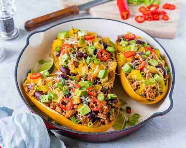 Taco Stuffed Spaghetti Squash... because #TacoAnyDay is extra yum! <3 This is a FUN recipe for all...