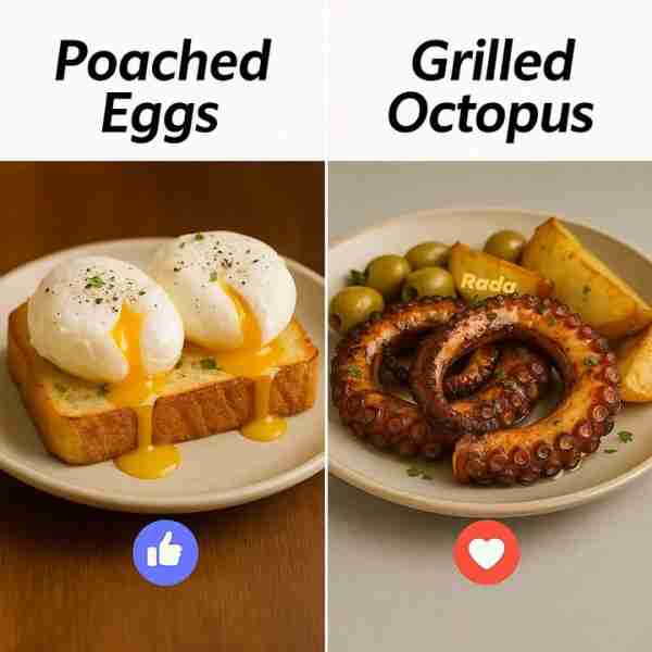 🍳🥑 Poached Eggs Poached eggs are gently cooked in simmering water until the whites set while the y...