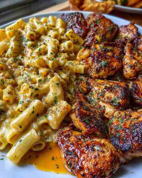 Creamy Garlic Butter Chicken with Mozzarella Rigatoni Ingredients: 1 pound boneless, skinless chicke...