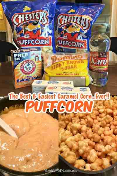 Best Caramel Corn Recipe Ever! (Puffcorn Caramel Corn) Ingredients 2 bags Puff Corn Butter Flavor (3...