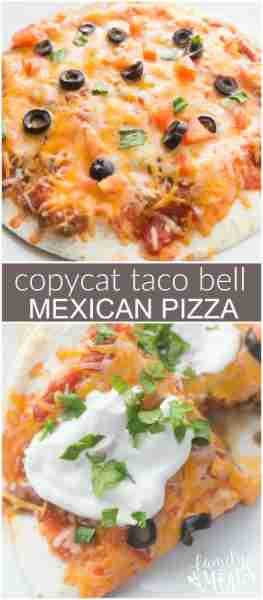 Copycat Taco Bell Mexican Pizza at home so you can make what you've been missing. Recipe from Family...
