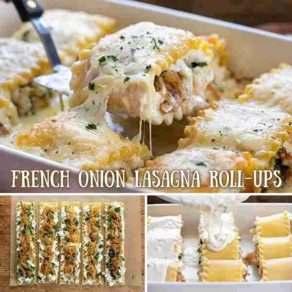 RECIPE➡️: https://iamhomesteader.com/french-onion-lasagna-roll-ups/ These rich lasagna rolls are loa...