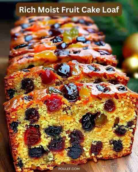 Rich Moist Fruit Cake Loaf Ingredients • 2 cups (250g) all-purpose flour • 1 tsp baking powder • ½ t...