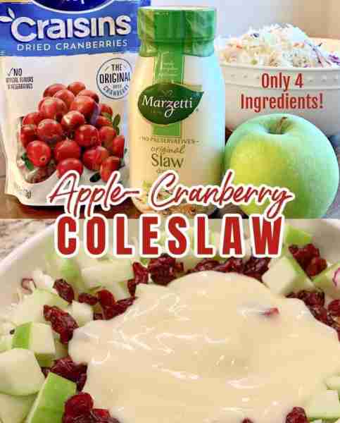 Apple Cranberry Coleslaw 🍎 Perfect for Fall! Recipe👇