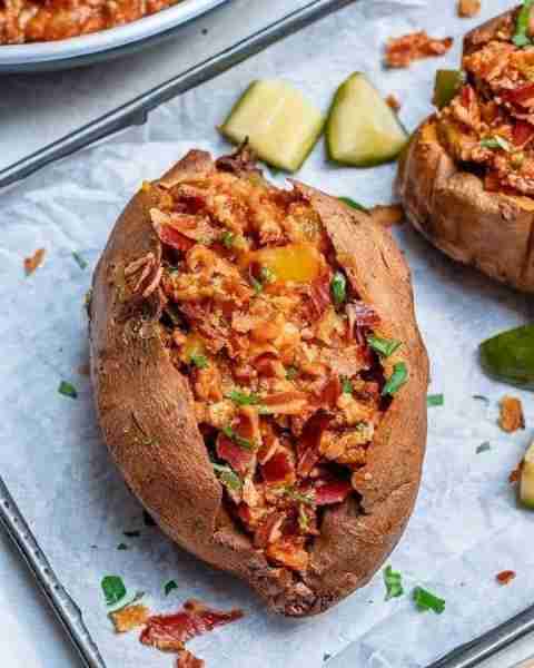 Sloppy Joe Stuffed Sweet Potatoes A traditional favorite made healthier!