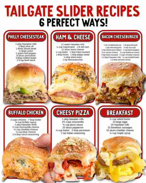 Tailgate like a pro with 6 crowd-pleasing slider recipes 🍔🎉 Ingredients 1. Philly Cheesesteak 1 pa...