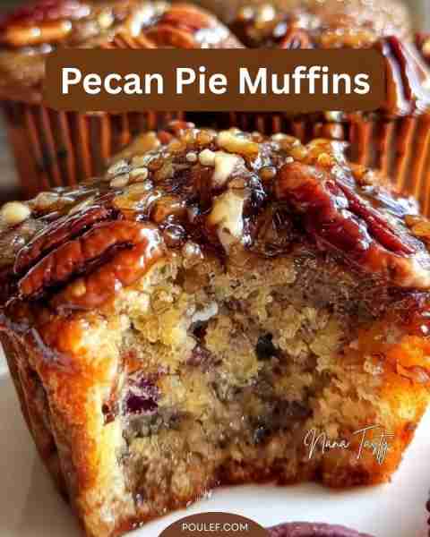 Pecan Pie Muffins Ingredients: - 1 1/2 cups all-purpose flour - 1/2 cup granulated sugar - 1/4 cup b...