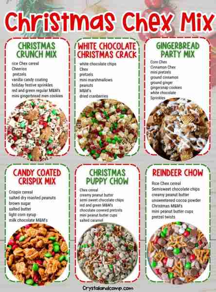 ❤️ CHRISTMAS CHEX MIX RECIPES So many easy and yummy ideas! RECIPE LIST IN THE COMMENTS