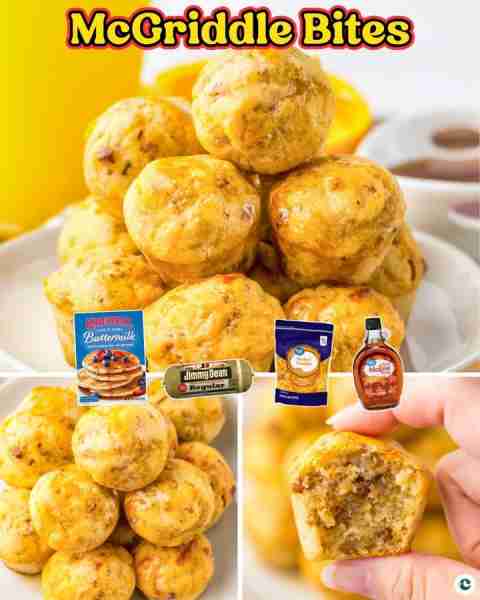 McGriddle Bites These sausage pancake bites taste just like McGriddles with fluffy pancake, savory s...