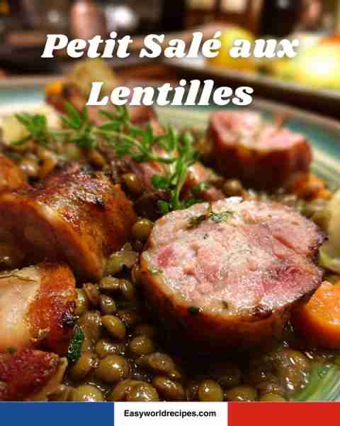 🥩🇫🇷 Petit Salé aux Lentilles A comforting dish of salted pork simmered with green lentils, carrots,...