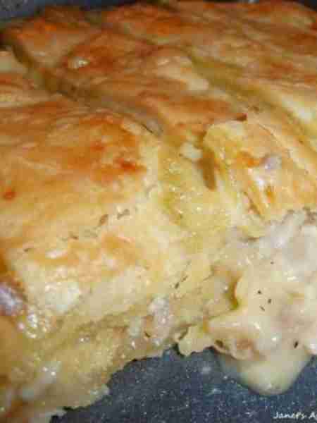 "This is one of our favorite chicken pies. When my son would come home from a tour of duty as a Mari...