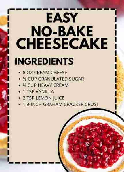 This no-bake cheesecake recipe is easy to make and tastes just like a classic should with a silky sm...