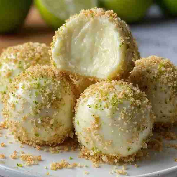 Easy No-Bake Key Lime Truffles Ingredients: ¼ cup heavy whipping cream ¼ cup sweetened condensed mil...