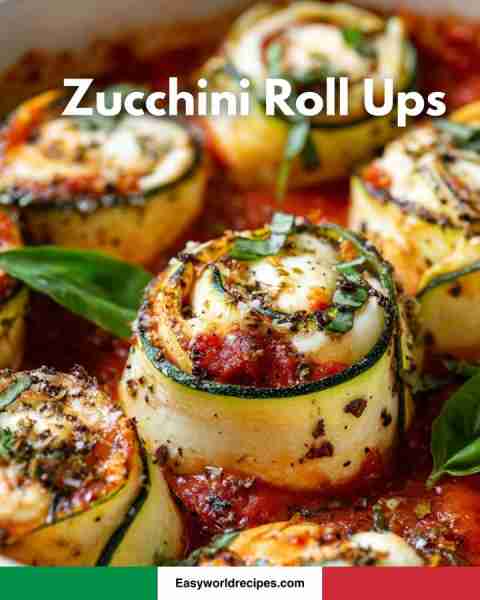Zucchini Roll Ups — cheesy recipe below 🥒🍅