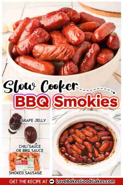 This fuss-free, classic appetizer recipe for Slow Cooker BBQ Smokies combines Lil’ Smokies, grape je...