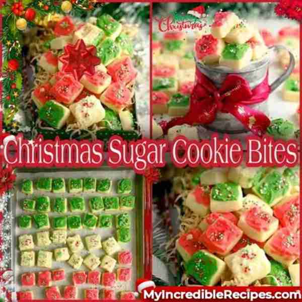 Incredible Christmas Sugar Cookie Bites! 🎅 Our Bite-sized, Melt-in-Your-Mouth Holiday Favorite with...