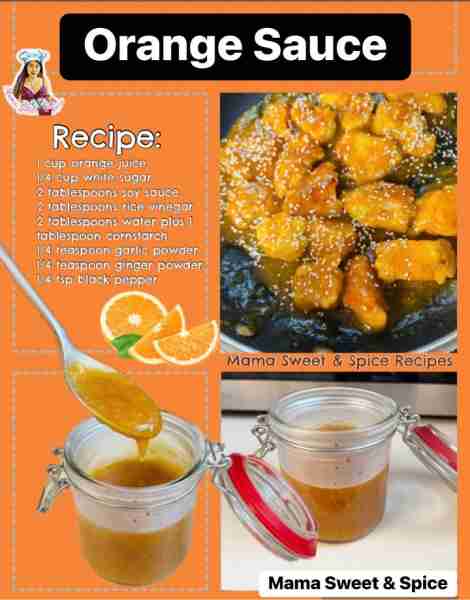 Delicious Orange Chicken with homemade Orange Sauce Ingredients: 2 chicken breast- cubes 2 eggs 1 te...