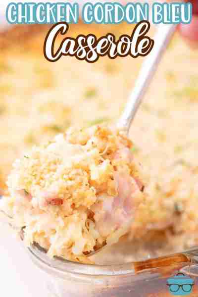 Chicken Cordon Bleu Casserole is a perfect weeknight meal filled with chicken, ham and cheese all mi...