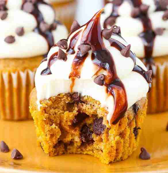 These Pumpkin Chocolate Chip Cupcakes are made with a pumpkin spice cupcake that’s full of chocolate...