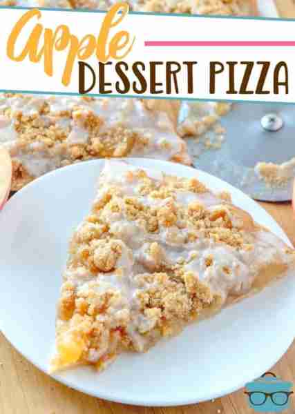This Apple Dessert Pizza is a quick dessert that everyone loves! Pizza crust, apple pie filling, cru...