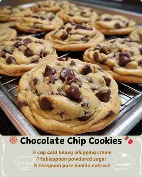 🍪 Chocolate Chip Cookies 🍫 Ingredients 1 cup (226 g) salted butter, softened to room temperature 1...