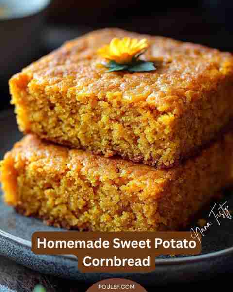 Homemade Sweet Potato Cornbread – A Delicious Twist on a Classic! 🍠🥧 If you love cornbread and swe...