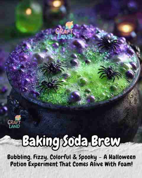 Baking Soda Brew Supplies: - 1/2 cup baking soda - 1/4 cup dish soap (for extra foam) - Food colorin...
