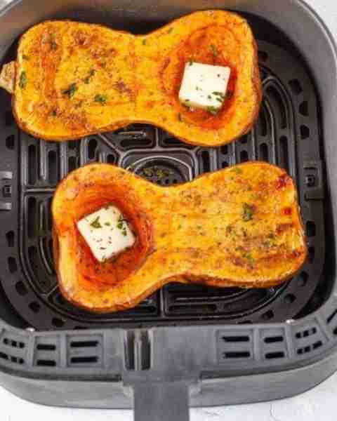 The butternut squash gets creamy and tender when cooked in the air fryer and the squash gets perfect...