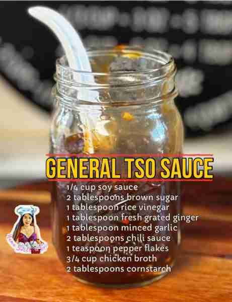 My homemade version of General Tso Sauce Great for stirfry if you want a bit spicy! Recipe: 1/4 cup...