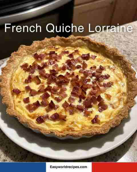 French Quiche Lorraine — Classic recipe below! 👇