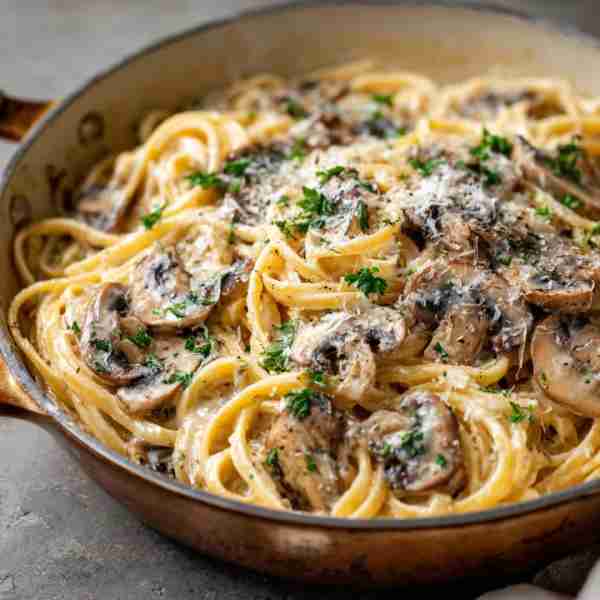 Creamy Garlic Mushroom Pasta Description: This creamy garlic mushroom pasta is rich, flavorful, and...