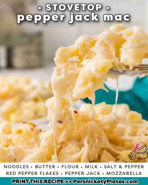 🧀🌶 Creamy Stovetop Pepper Jack Mac - one pot, under 30 minutes! INGREDIENTS ½ pound elbow noodles o...