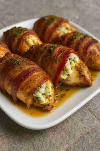 Bacon Garlic Parmesan Chicken This deesviral recipe is smoky, cheesy, and irresistibly creamy. With...